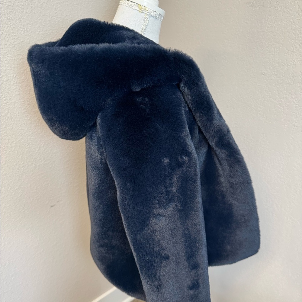 Women's Abbie Hooded Faux Fur Jacket Jacket By H Brand From Saks - Navy Blue View 5